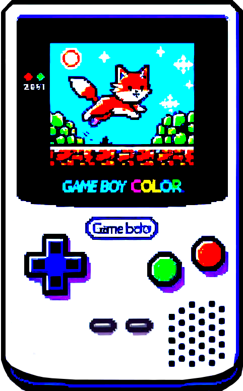 Cartoon Game Boy Color image  - Vintage gaming collectible