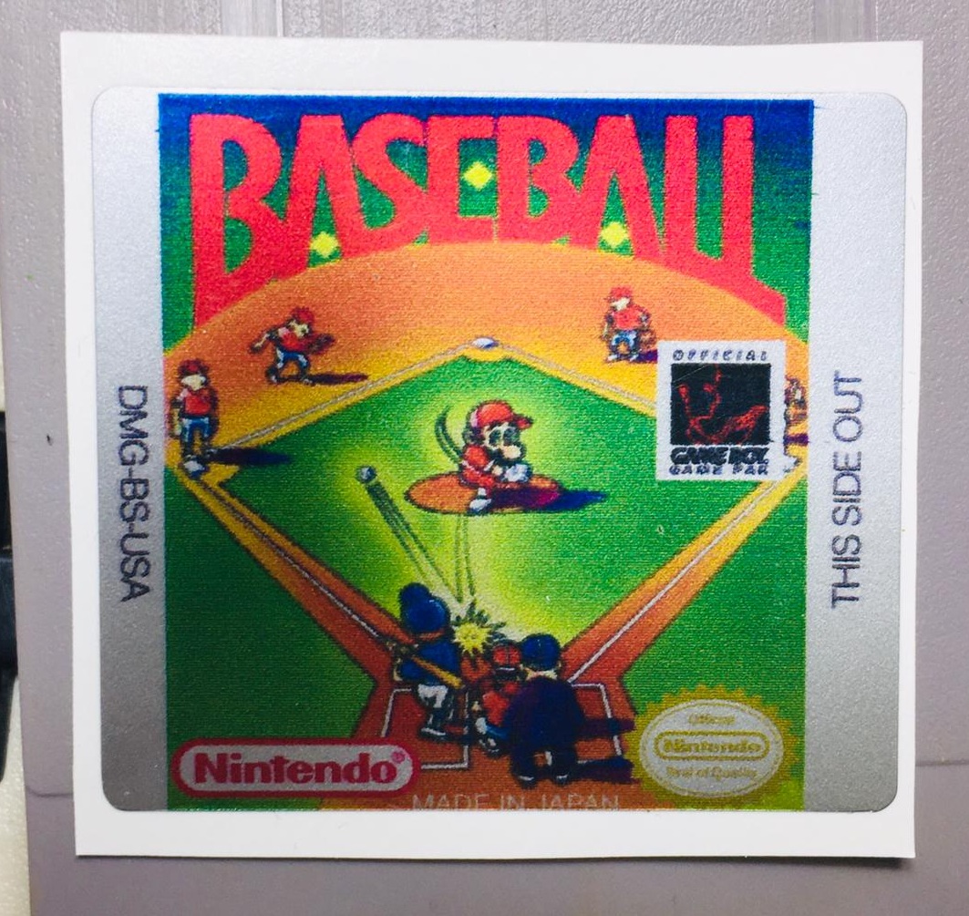 BASEBALL GameBoy GBC Game Label