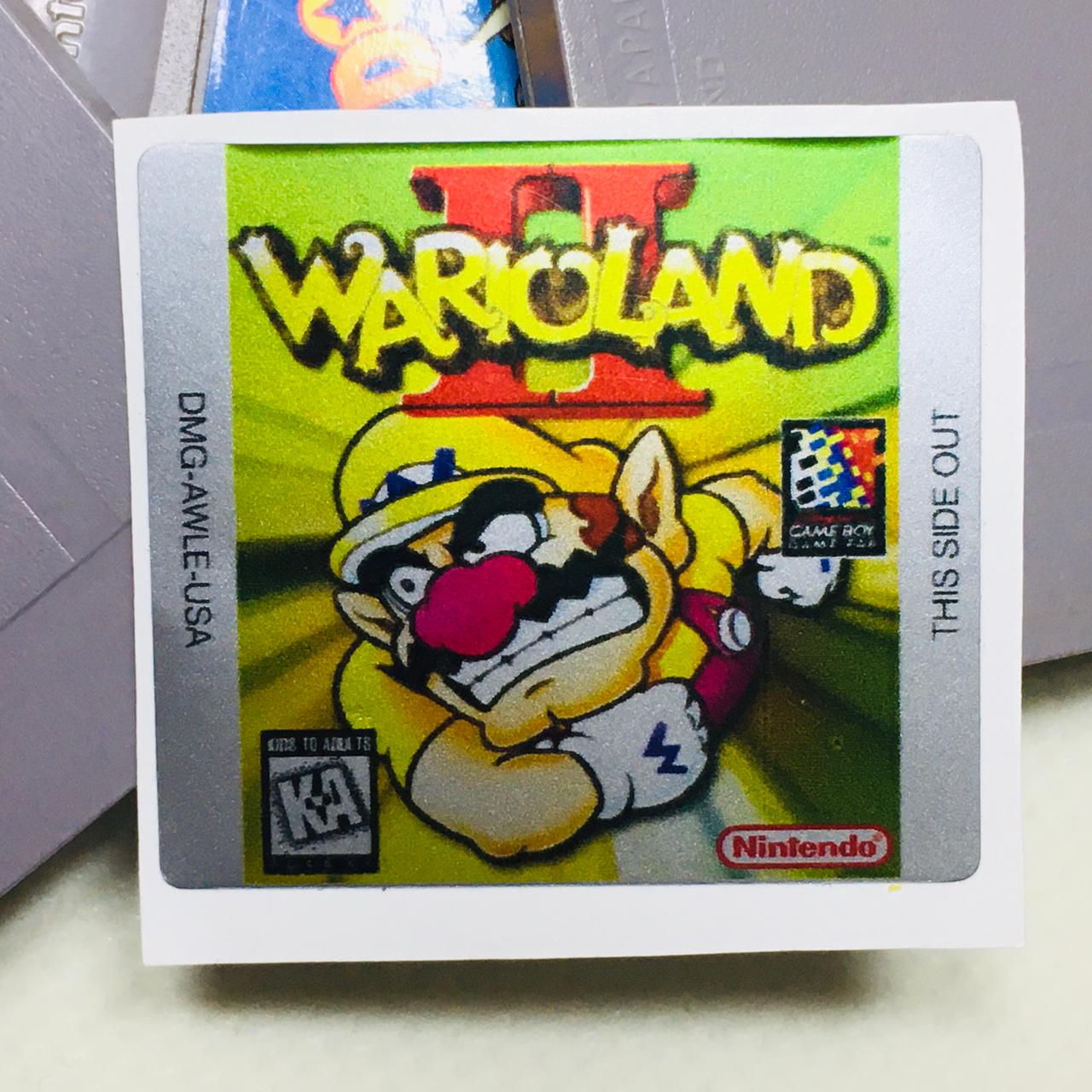 WARIO LAND 2 GameBoy GBC Game Label