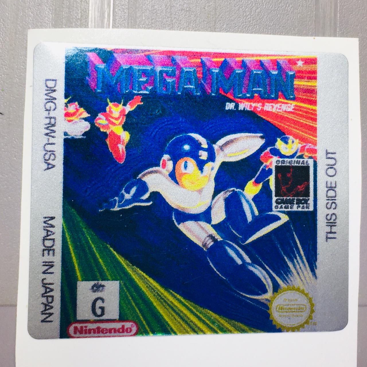 MEGA MAN GameBoy GBC Game Label