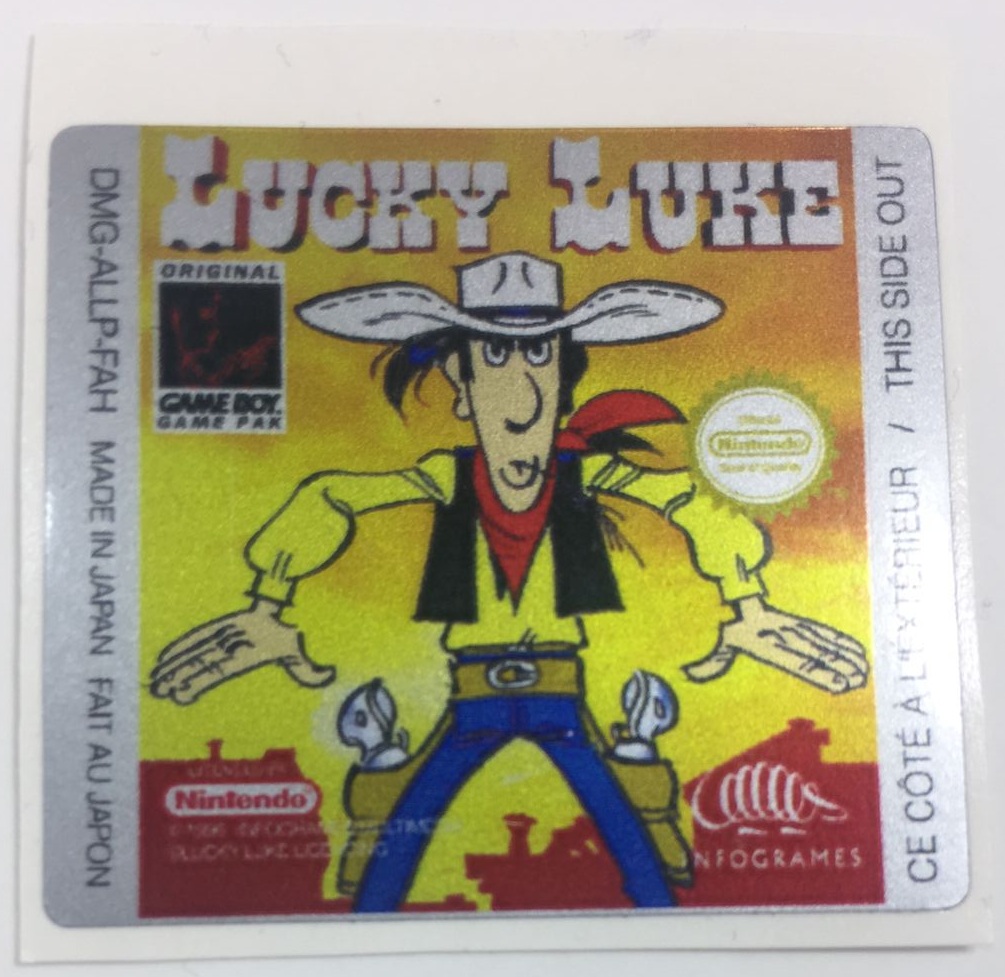 Lucky Luke GameBoy GBC Game Label