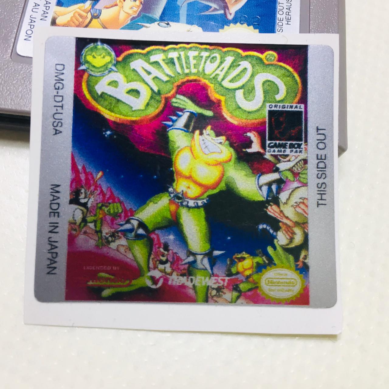 Battle Toads GameBoy GBC Game Label