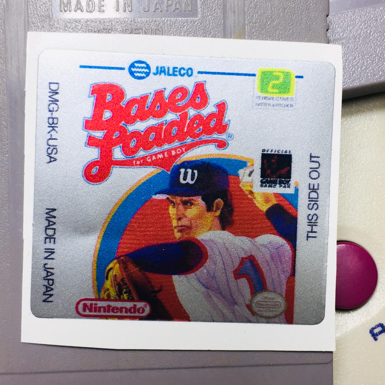 Bases Loaded GameBoy GBC Game Label