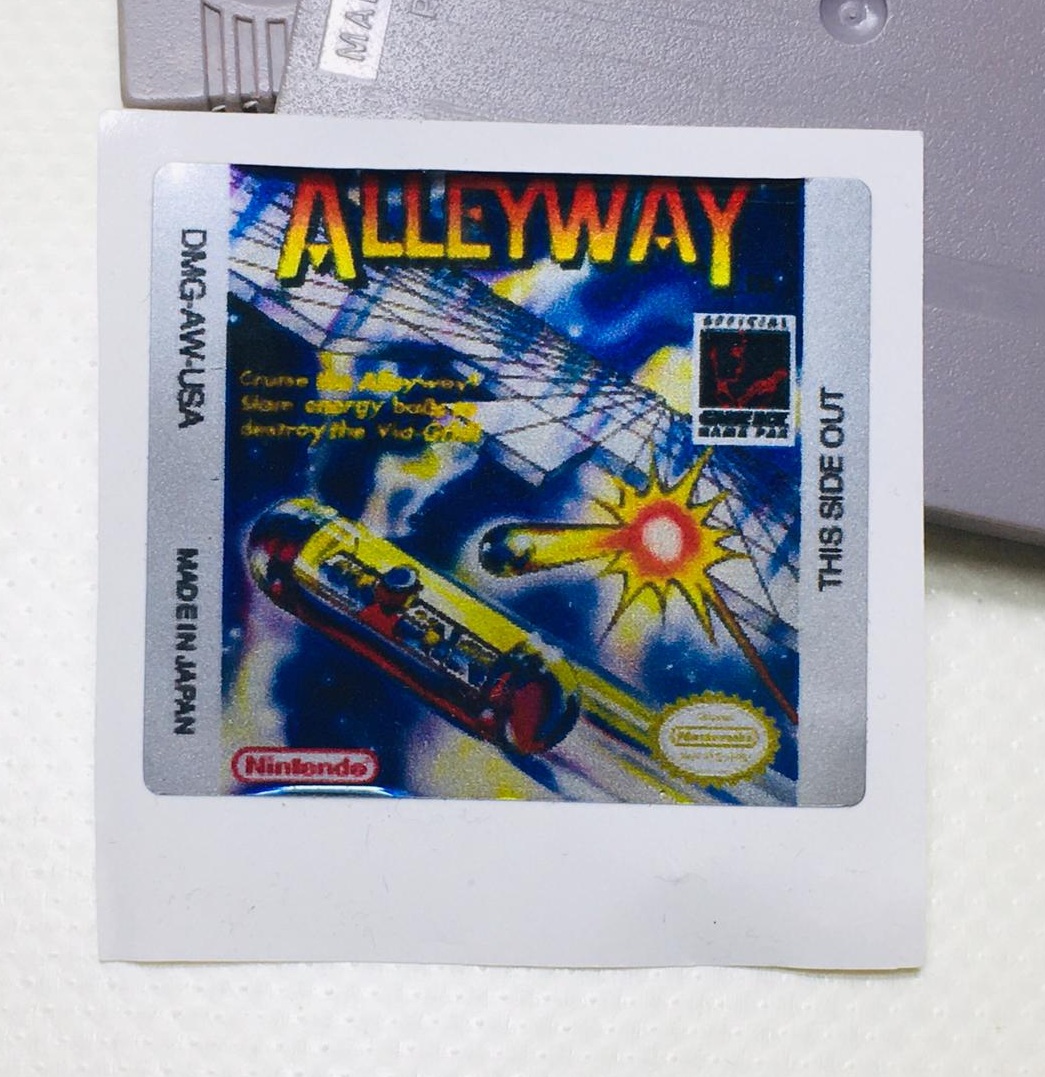 ALLEYWAY GameBoy GBC Game Label