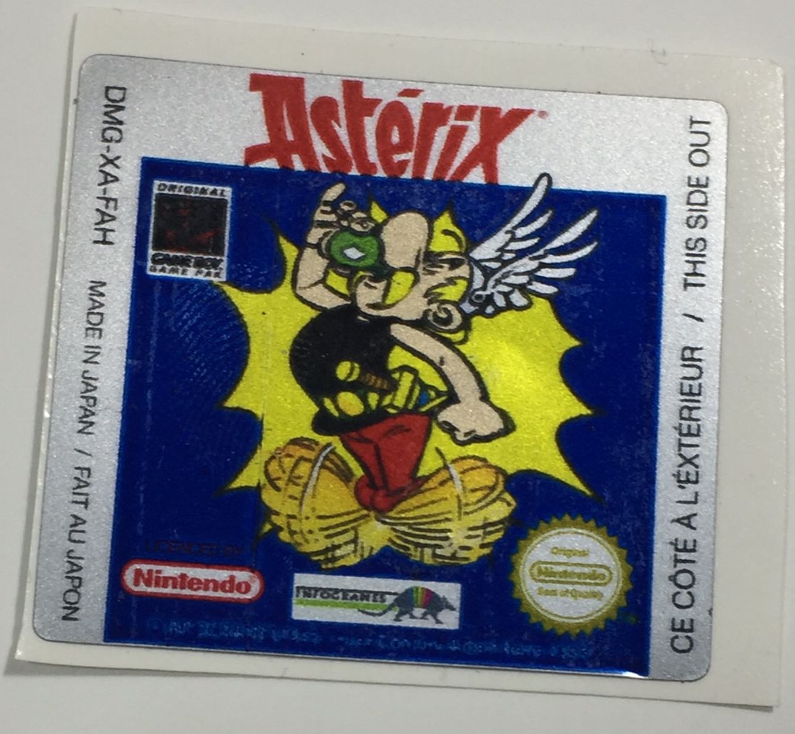 Astérix GameBoy GBC Game Label