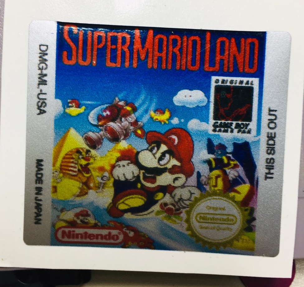 Super Mario Land GameBoy GBC Game Label