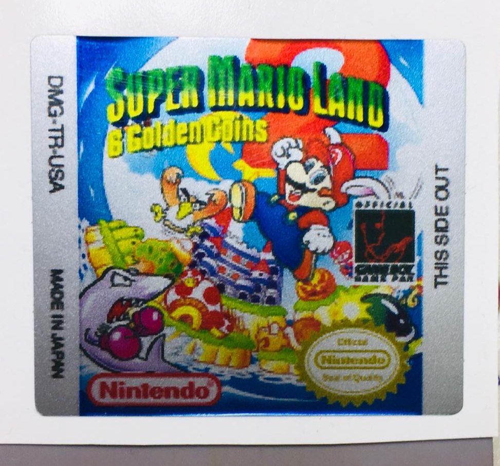 Super Mario Land 2 GameBoy GBC Game Label